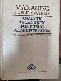 Managing public systems : analytic techniques for public administration